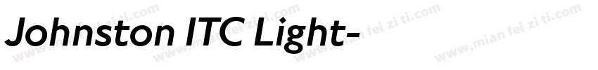Johnston ITC Light字体转换